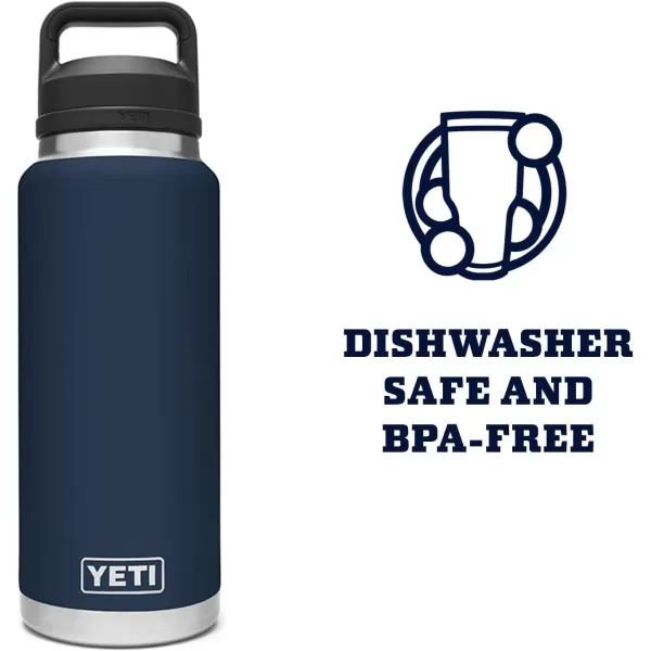 YETI Rambler 36 oz Bottle, Vacuum Insulated, Stainless Steel with Chug Cap, Rescue Red