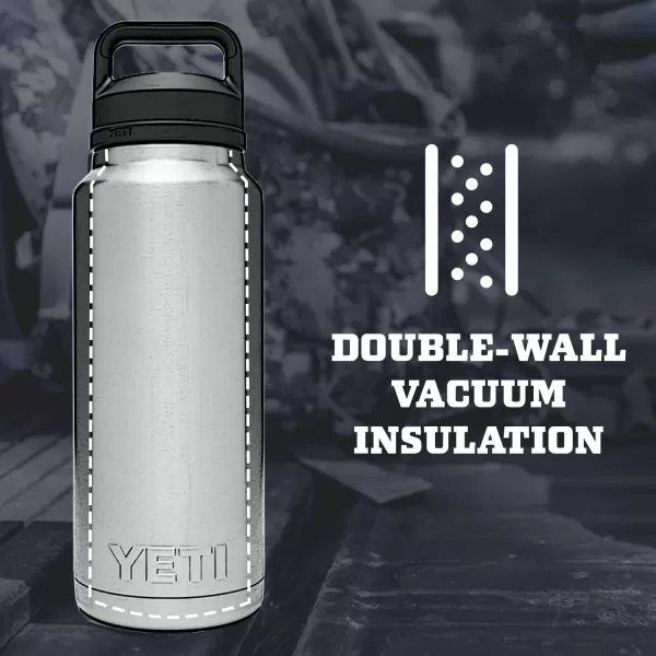 YETI Rambler 36 oz Bottle, Vacuum Insulated, Stainless Steel with Chug Cap, Rescue Red