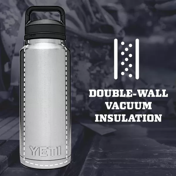 YETI Rambler 36 oz Bottle, Vacuum Insulated, Stainless Steel with Chug Cap, Rescue Red