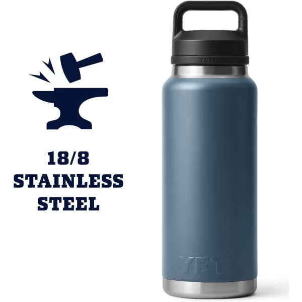 YETI Rambler 36 oz Bottle, Vacuum Insulated, Stainless Steel with Chug Cap, Rescue Red