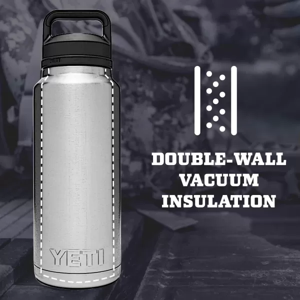 YETI Rambler 36 oz Bottle, Vacuum Insulated, Stainless Steel with Chug Cap, Rescue Red