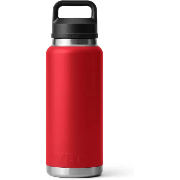 YETI Rambler 36 oz Bottle, Vacuum Insulated, Stainless Steel with Chug Cap, Rescue Red