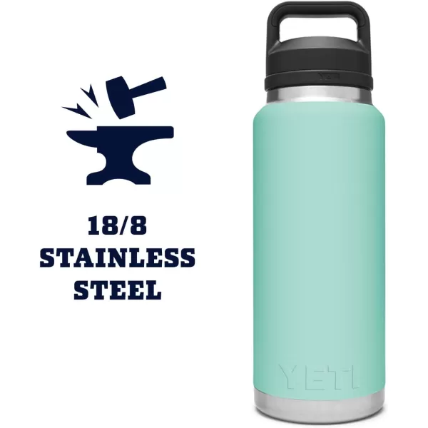 YETI Rambler 36 oz Bottle, Vacuum Insulated, Stainless Steel with Chug Cap, Rescue Red