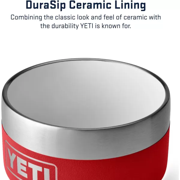 YETI Rambler 4 oz Stackable Cup, Stainless Steel, Vacuum Insulated Espresso/Coffee Cup, 2 Pack, White