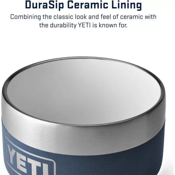 YETI Rambler 4 oz Stackable Cup, Stainless Steel, Vacuum Insulated Espresso/Coffee Cup, 2 Pack, White