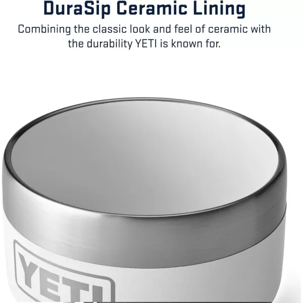 YETI Rambler 4 oz Stackable Cup, Stainless Steel, Vacuum Insulated Espresso/Coffee Cup, 2 Pack, White