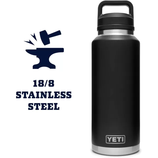 YETI Rambler 46 oz Bottle, Vacuum Insulated, Stainless Steel with Chug Cap, Rescue Red