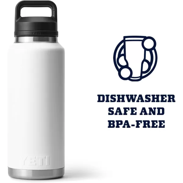 YETI Rambler 46 oz Bottle, Vacuum Insulated, Stainless Steel with Chug Cap, Rescue Red