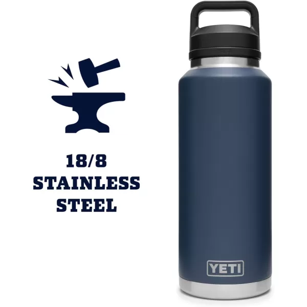YETI Rambler 46 oz Bottle, Vacuum Insulated, Stainless Steel with Chug Cap, Rescue Red