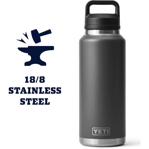 YETI Rambler 46 oz Bottle, Vacuum Insulated, Stainless Steel with Chug Cap, Rescue Red