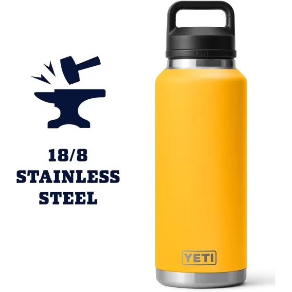 YETI Rambler 46 oz Bottle, Vacuum Insulated, Stainless Steel with Chug Cap, Rescue Red