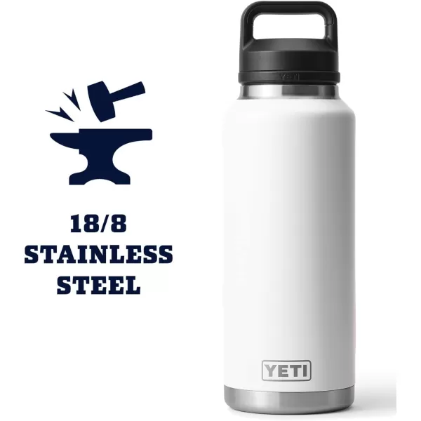 YETI Rambler 46 oz Bottle, Vacuum Insulated, Stainless Steel with Chug Cap, Rescue Red