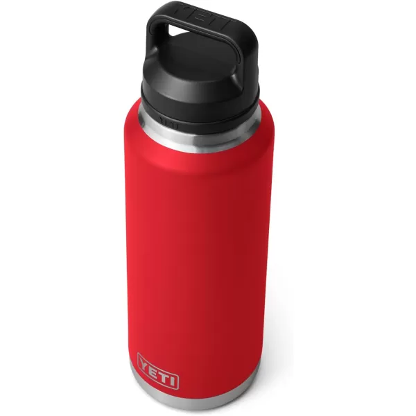 YETI Rambler 46 oz Bottle, Vacuum Insulated, Stainless Steel with Chug Cap, Rescue Red
