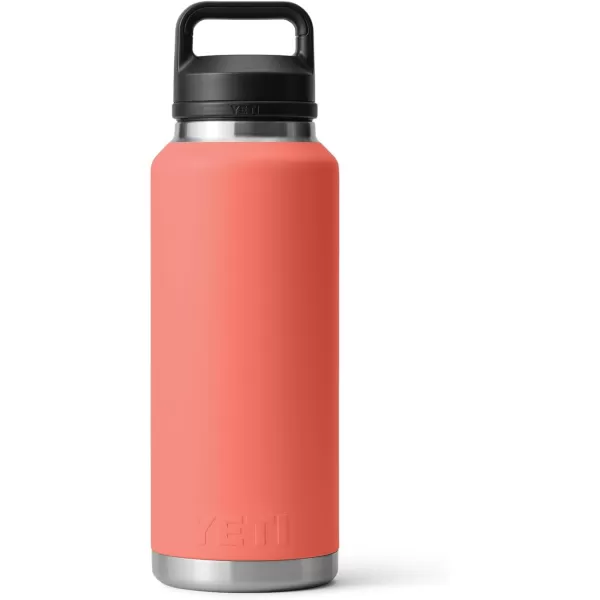 YETI Rambler 46 oz Bottle, Vacuum Insulated, Stainless Steel with Chug Cap, Rescue Red