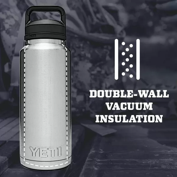YETI Rambler 46 oz Bottle, Vacuum Insulated, Stainless Steel with Chug Cap, Rescue Red