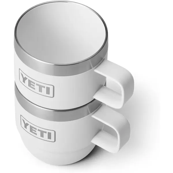 YETI Rambler 6 oz Stackable Mug, Stainless Steel, Vacuum Insulated Espresso/Coffee Mug, 2 Pack, Charcoal