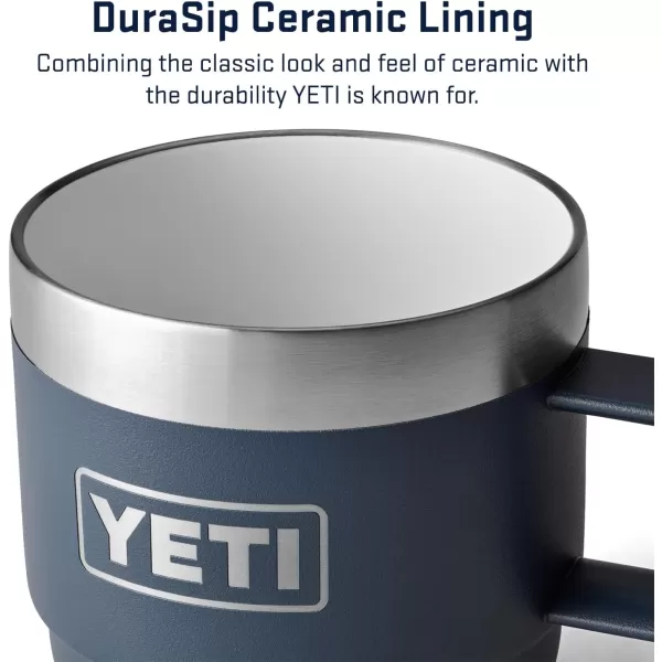 YETI Rambler 6 oz Stackable Mug, Stainless Steel, Vacuum Insulated Espresso/Coffee Mug, 2 Pack, Charcoal