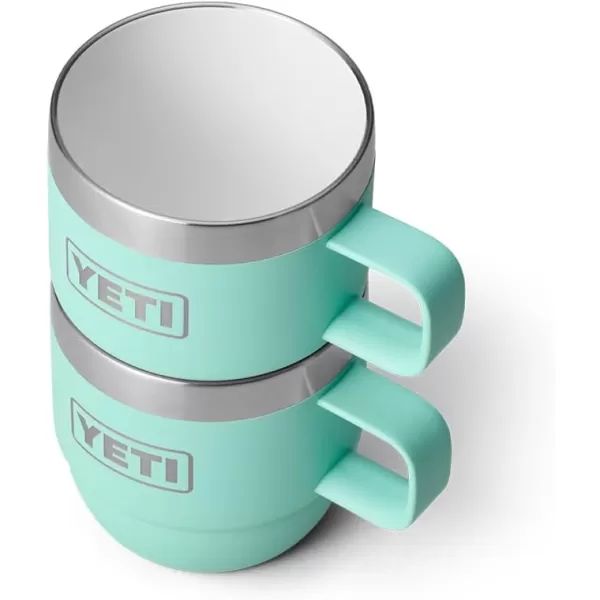 YETI Rambler 6 oz Stackable Mug, Stainless Steel, Vacuum Insulated Espresso/Coffee Mug, 2 Pack, Charcoal