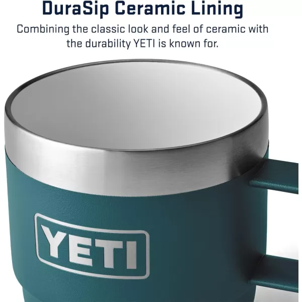 YETI Rambler 6 oz Stackable Mug, Stainless Steel, Vacuum Insulated Espresso/Coffee Mug, 2 Pack, Charcoal