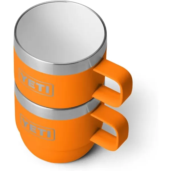 YETI Rambler 6 oz Stackable Mug, Stainless Steel, Vacuum Insulated Espresso/Coffee Mug, 2 Pack, Charcoal