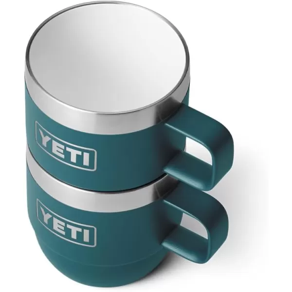 YETI Rambler 6 oz Stackable Mug, Stainless Steel, Vacuum Insulated Espresso/Coffee Mug, 2 Pack, Charcoal