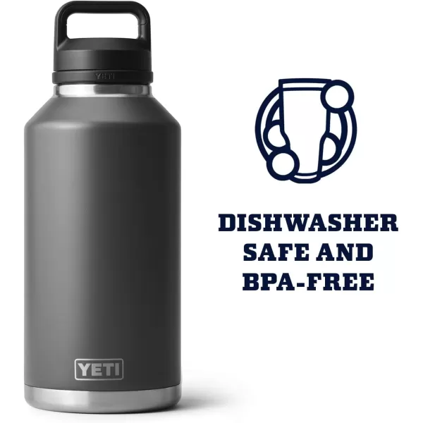 YETI Rambler 64 oz Bottle, Vacuum Insulated, Stainless Steel with Chug Cap, Black