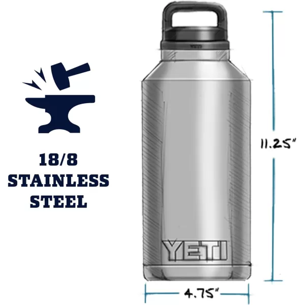 YETI Rambler 64 oz Bottle, Vacuum Insulated, Stainless Steel with Chug Cap, Black