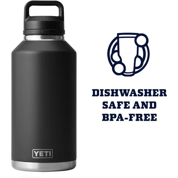 YETI Rambler 64 oz Bottle, Vacuum Insulated, Stainless Steel with Chug Cap, Black