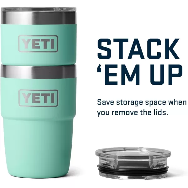 YETI Rambler 8 oz Stackable Cup, Stainless Steel, Vacuum Insulated Espresso Cup with MagSlider Lid, Navy