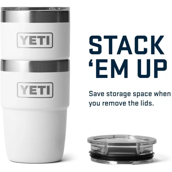 YETI Rambler 8 oz Stackable Cup, Stainless Steel, Vacuum Insulated Espresso Cup with MagSlider Lid, Navy