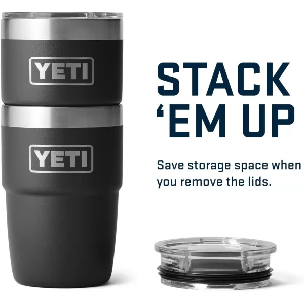 YETI Rambler 8 oz Stackable Cup, Stainless Steel, Vacuum Insulated Espresso Cup with MagSlider Lid, Navy