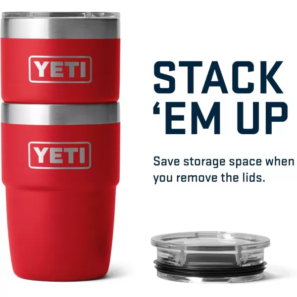 YETI Rambler 8 oz Stackable Cup, Stainless Steel, Vacuum Insulated Espresso Cup with MagSlider Lid, Navy
