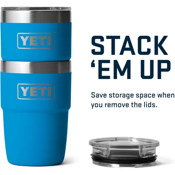 YETI Rambler 8 oz Stackable Cup, Stainless Steel, Vacuum Insulated Espresso Cup with MagSlider Lid, Navy