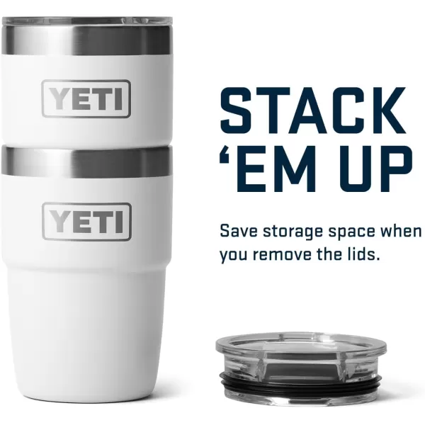 YETI Rambler 8 oz Stackable Cup, Stainless Steel, Vacuum Insulated Espresso Cup with MagSlider Lid, Navy