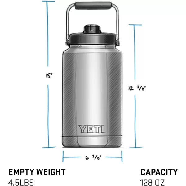 YETI Rambler Gallon Jug, Vacuum Insulated, Stainless Steel with MagCap, King Crab