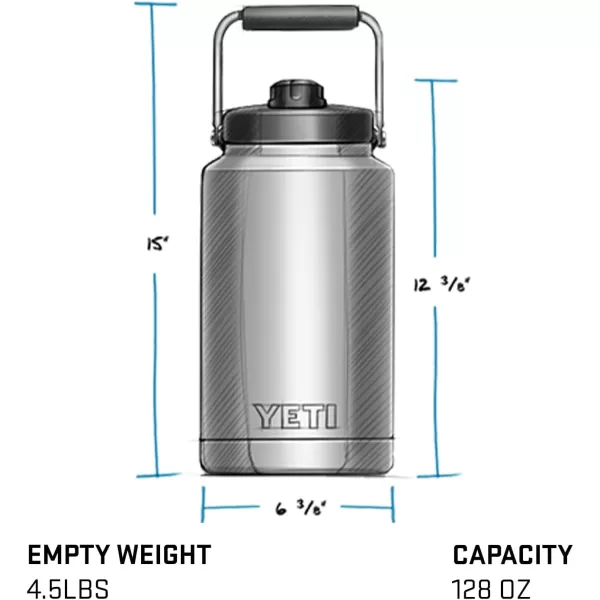 YETI Rambler Gallon Jug, Vacuum Insulated, Stainless Steel with MagCap, King Crab