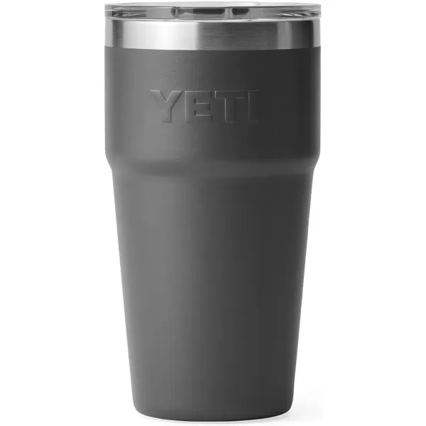 YETI Rambler Stackable Pint, Vacuum Insulated, Stainless Steel with MagSlider Lid, Black