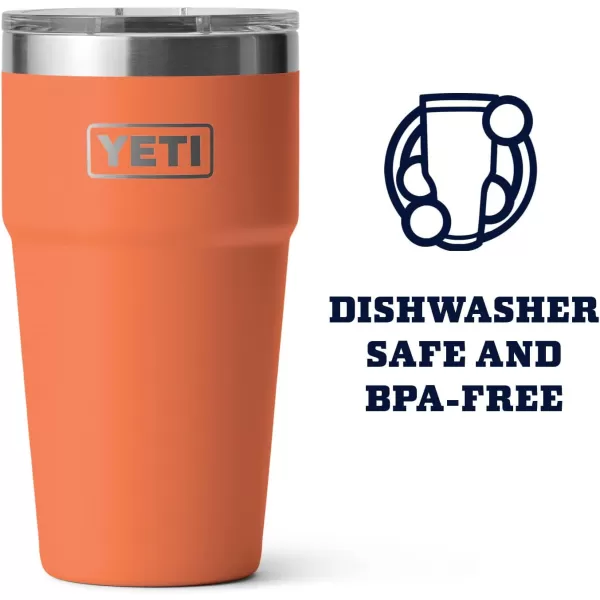 YETI Rambler Stackable Pint, Vacuum Insulated, Stainless Steel with MagSlider Lid, Black