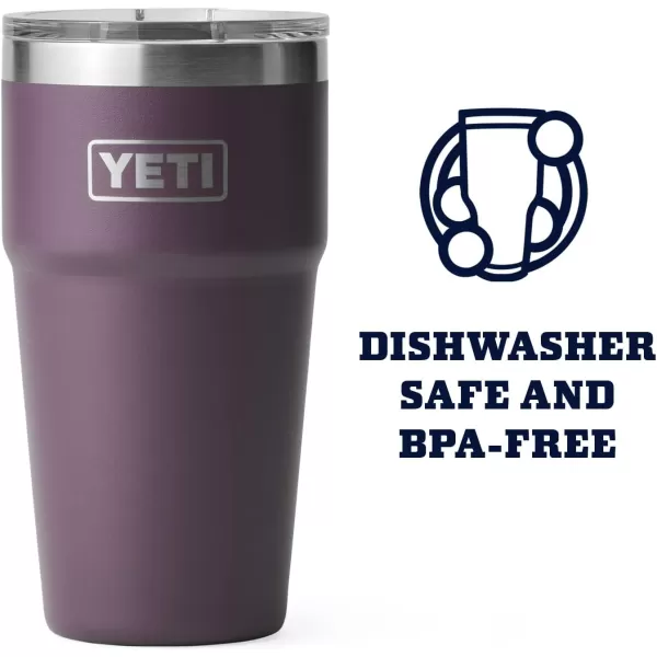 YETI Rambler Stackable Pint, Vacuum Insulated, Stainless Steel with MagSlider Lid, Black