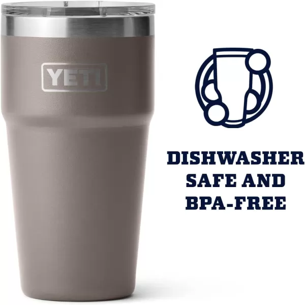 YETI Rambler Stackable Pint, Vacuum Insulated, Stainless Steel with MagSlider Lid, Black