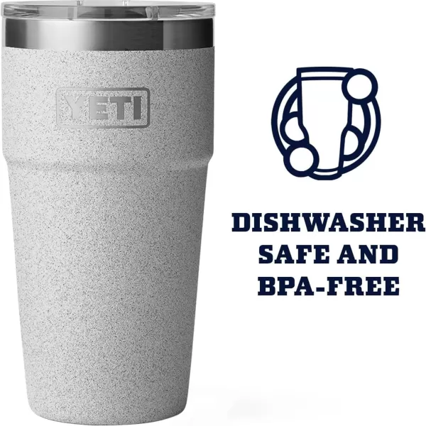 YETI Rambler Stackable Pint, Vacuum Insulated, Stainless Steel with MagSlider Lid, Black