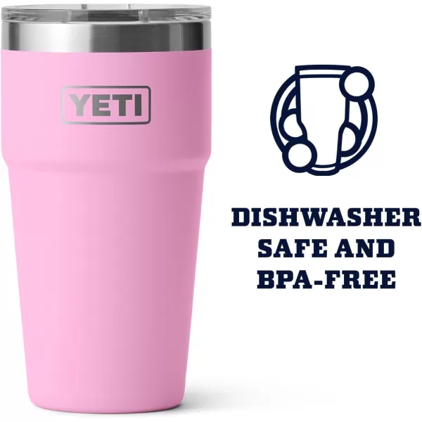 YETI Rambler Stackable Pint, Vacuum Insulated, Stainless Steel with MagSlider Lid, Black