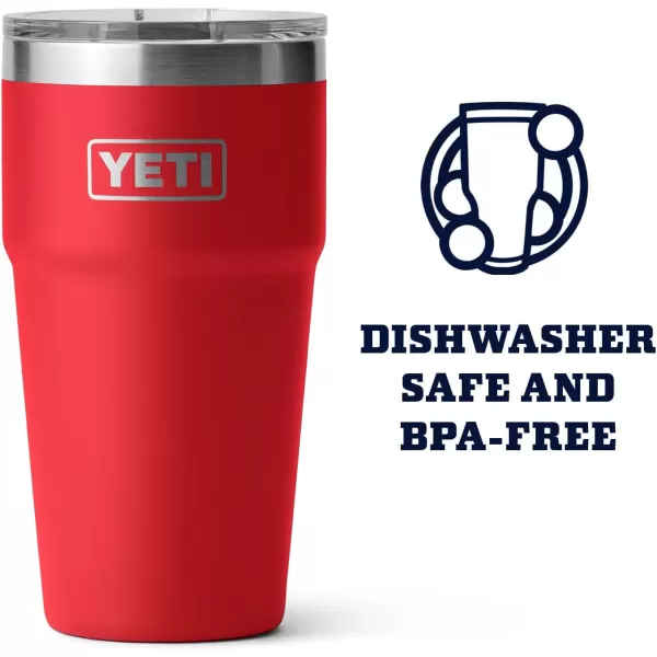 YETI Rambler Stackable Pint, Vacuum Insulated, Stainless Steel with MagSlider Lid, Black