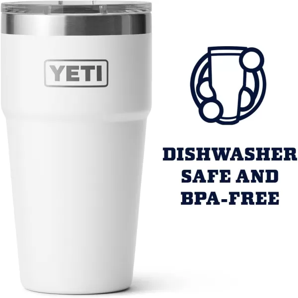 YETI Rambler Stackable Pint, Vacuum Insulated, Stainless Steel with MagSlider Lid, Black