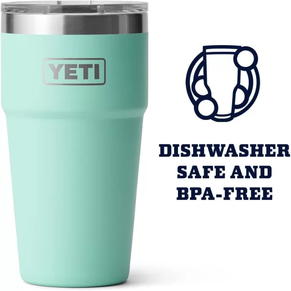 YETI Rambler Stackable Pint, Vacuum Insulated, Stainless Steel with MagSlider Lid, Black