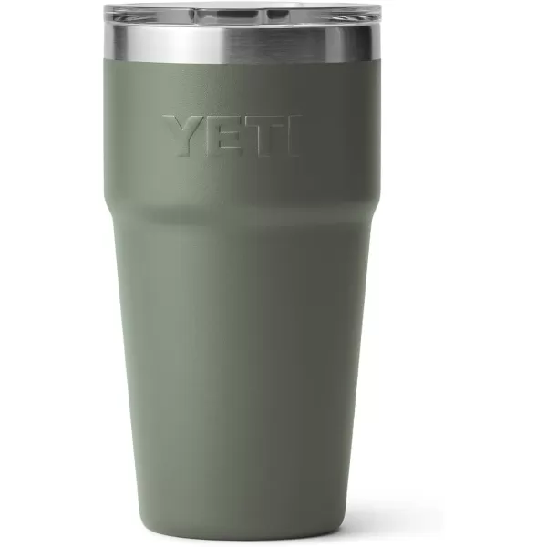 YETI Rambler Stackable Pint, Vacuum Insulated, Stainless Steel with MagSlider Lid, Black