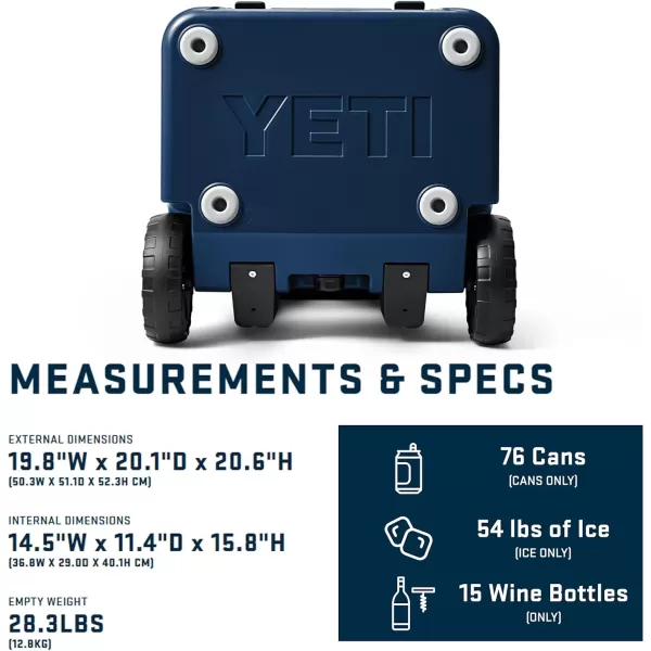 YETI Roadie 48 Wheeled Cooler with Retractable Periscope Handle