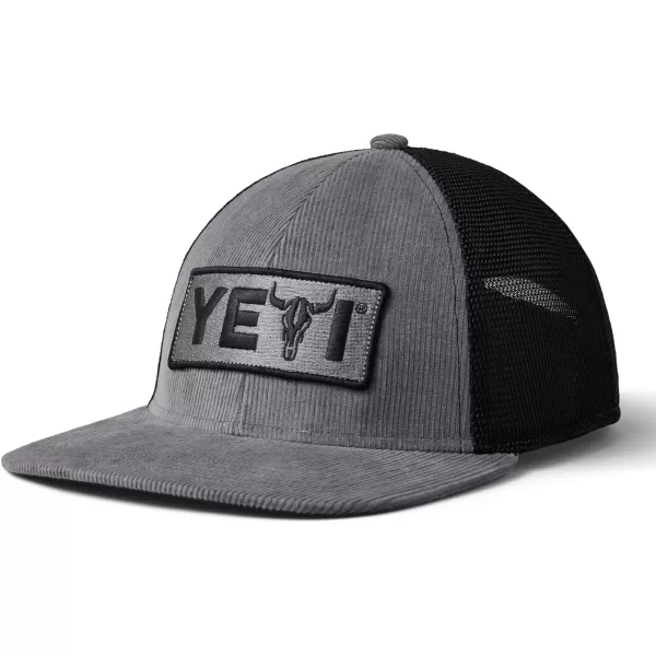 YETI Steer Badge Corduroy Flat Brim Hat