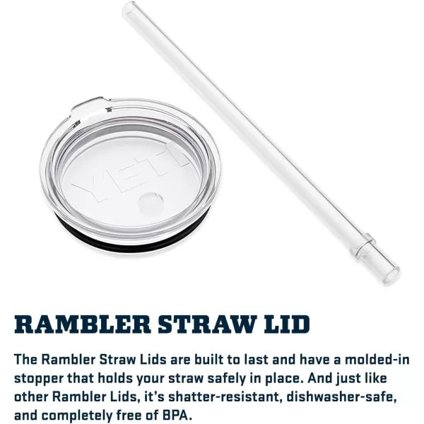 YETI Straw Lid for YETI Rambler Drinkware, Shatter-Proof and Dishwasher Safe