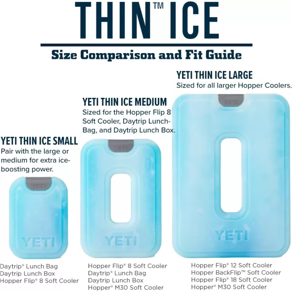 YETI Thin ICE Refreezable Reusable Cooler Ice Pack, Medium